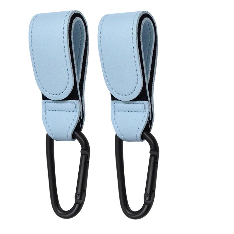 Stroller Hooks Accessories Baby Cart Hook Pram Part PU Leather Baby Bag Hook  for Stroller Rotatable